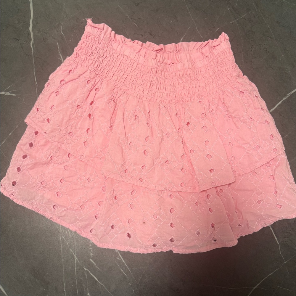 Abercrombie Kids Pink Eyelet Mini Skirt